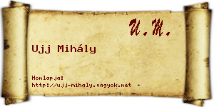 Ujj Mihály névjegykártya
