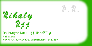 mihaly ujj business card